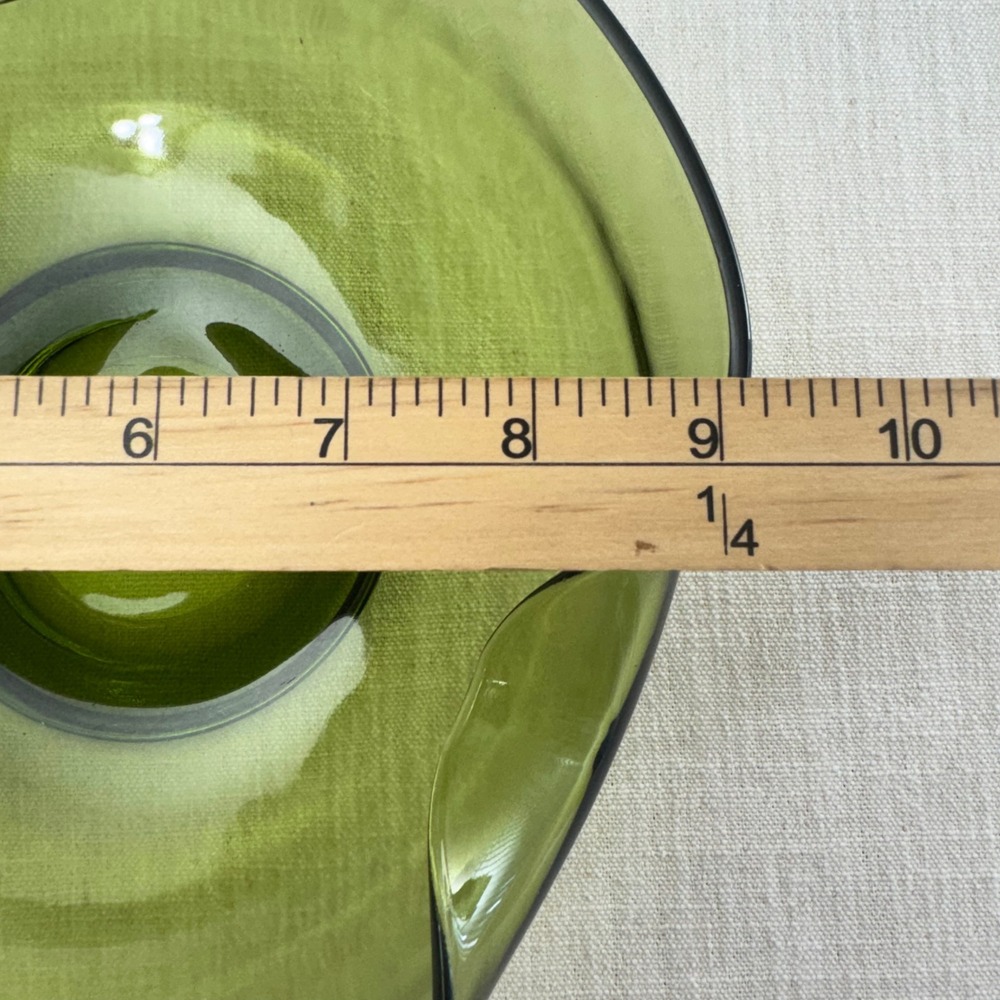 Vintage Anchor Hocking Avocado Green Art Class Chip Bowl MCM 1970s 10 - Picture 7 of 8